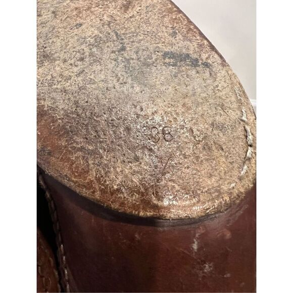 Quercioli Firenze Vintage Leather Heels Handmade in Italy euro sz 38 or 7.5 - Picture 9 of 14